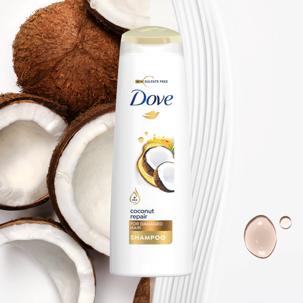 DOVE SHAMPOO COCONUT REPAIR 400ML