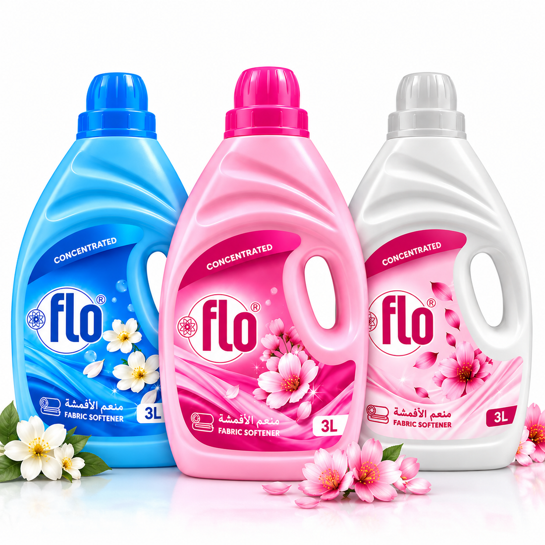 FLO Concentrated Fabric Softener 3L Pack of 3