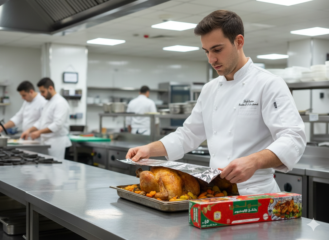 ورق ألومنيوم ذهبي 45 سم | 1.5 كجم - عبوة من 6 قطع