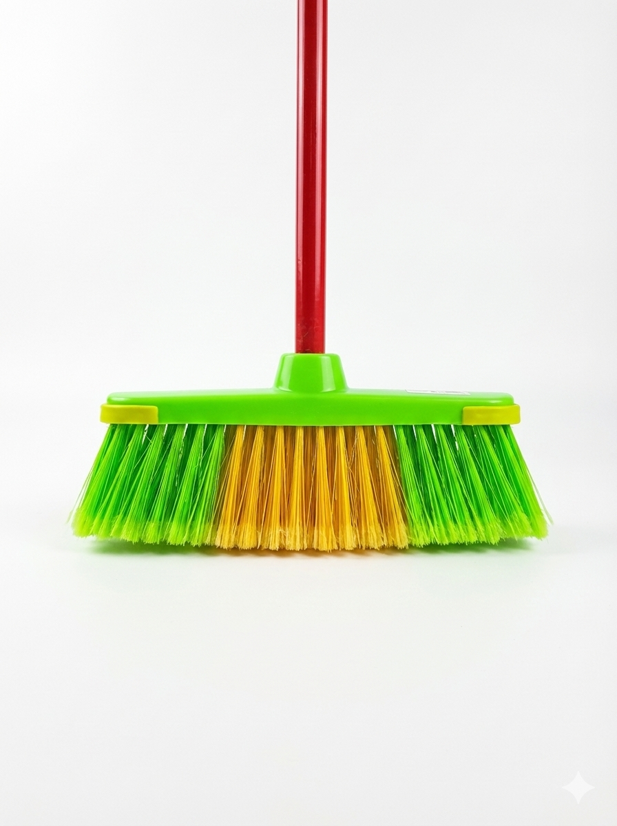 Broom Soft with TPR Edge - Wooden Stick trd