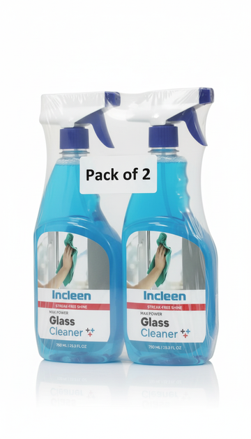 INCLEEN Glass Cleaner 750ML    |   Pack Of 2