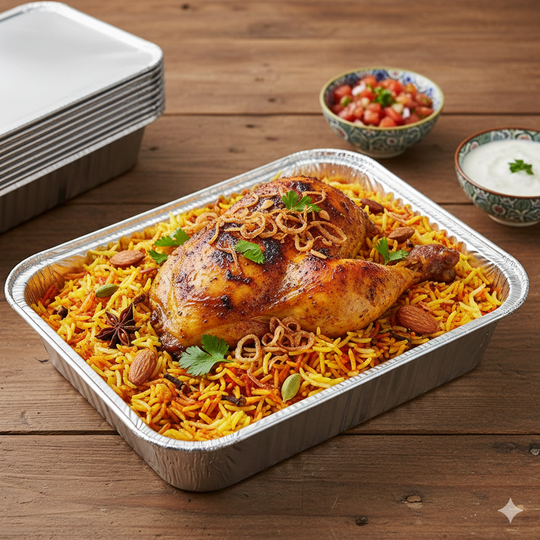 83120 Aluminum Container with Lids 1200 CC-Pack of 5