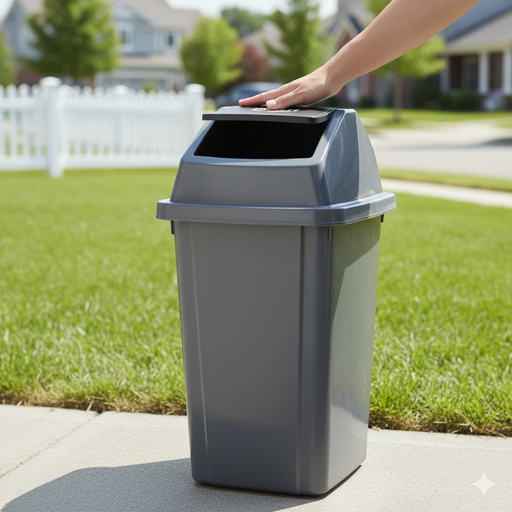 100L Dustbin Quadrate garbage can GREY
