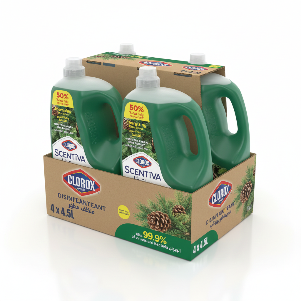 Clorox Scentiva 4.5L Mediterranean Pine Forest   |   Pack of 4