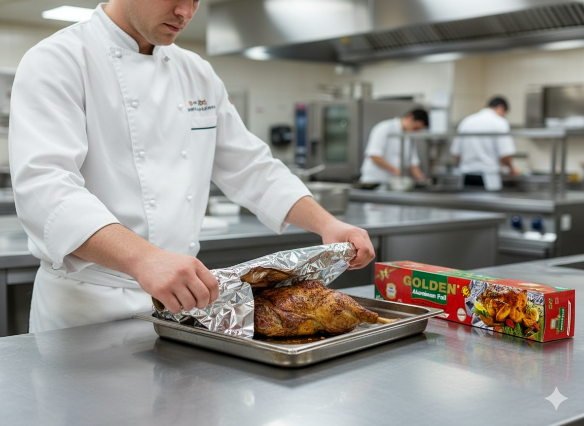 Golden Aluminum Foil 45CM | 1.5KG-Pack of 6