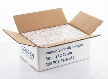 Sandwich Paper Printed 25X35CM 350PCS-Pack of 5