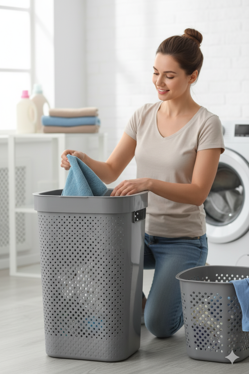 Laundry Basket 932-1-Grey