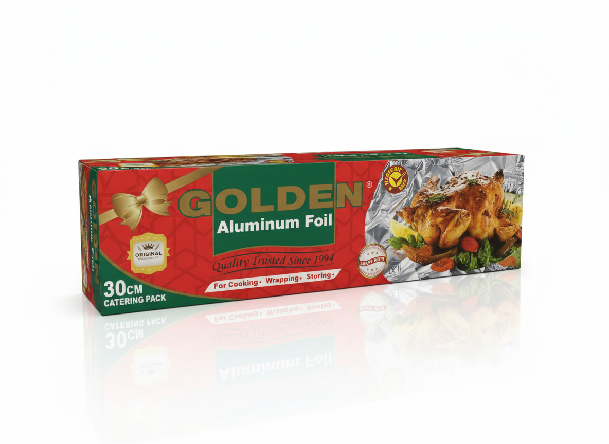 Golden Aluminum Foil 18 MIC 30CM | 1.5KG