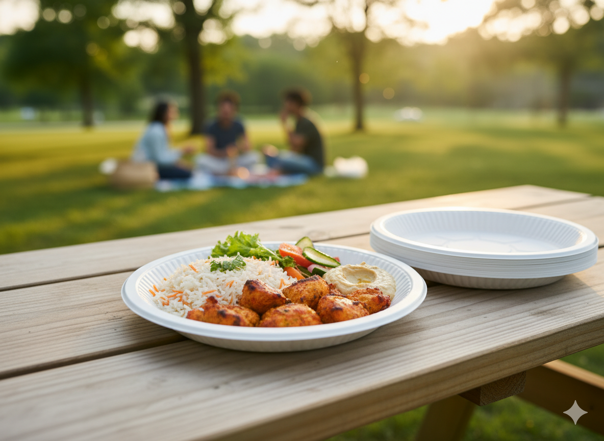 White Round Plate 7" | 25 PCS