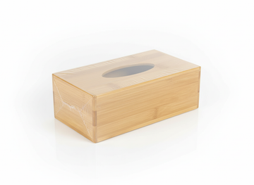 علبة مناديل خشبية