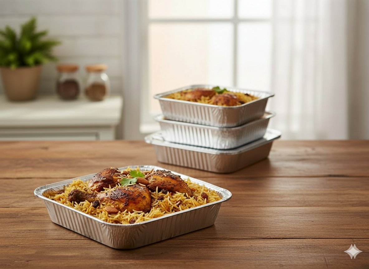 73365 حاوية ألومنيوم بغطاء 3650 سم مكعب | 10 قطع