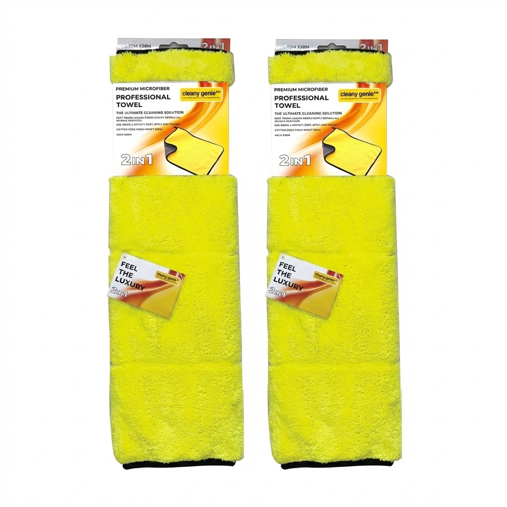 CLEANY GENIE Microfiber Cloth Luxury Car Towel -Pack Of 2