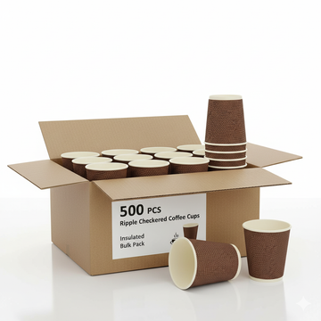 Ripple cup 8oz  Checks 25PCS-Pack of 500