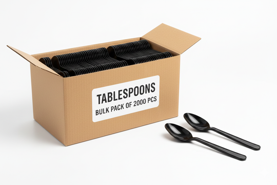 ملعقة سوداء عالية الدقة - عبوة من 2000 قطعة من البولي بروبيلين