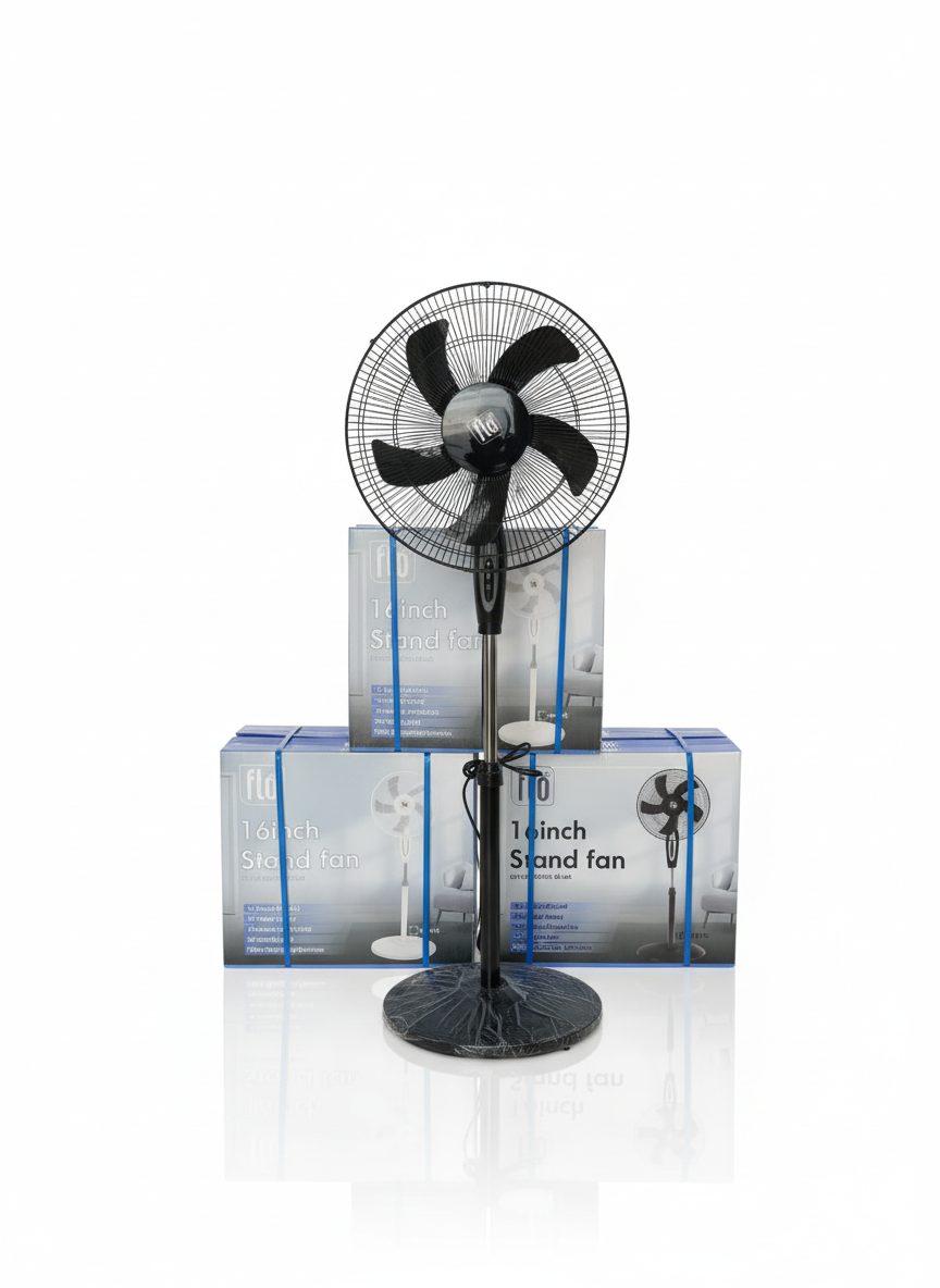 STAND FAN - 16INCH BLACK-Twin