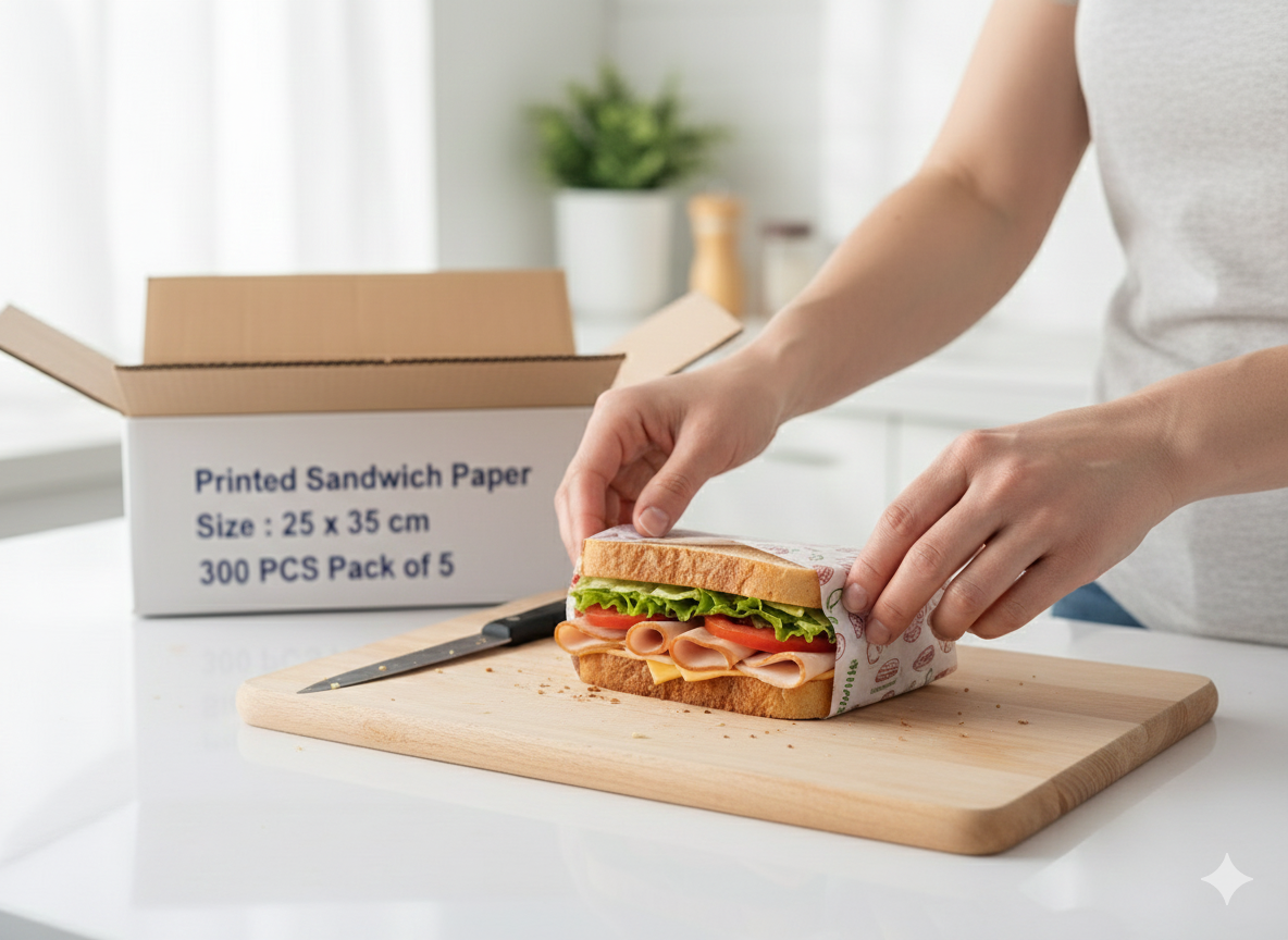 Sandwich Paper Printed 25X35CM 350PCS-Pack of 5