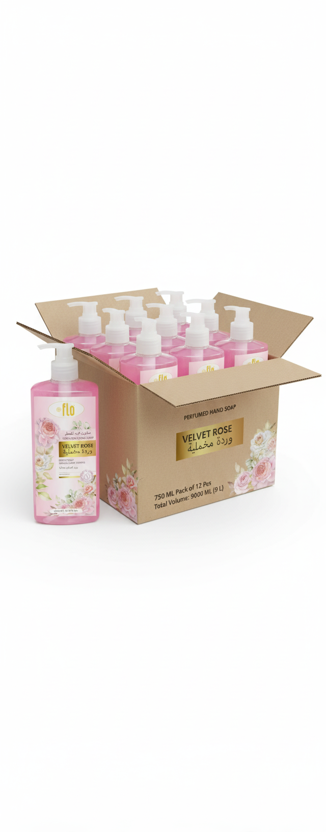 FLO Hand Wash Velvet Rose 500ml-Pack of 12