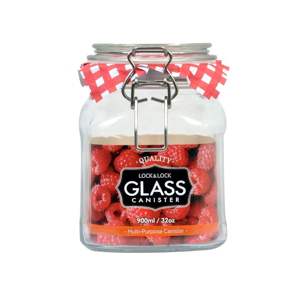 L&L GLASS CANISTER CLIP 900ML