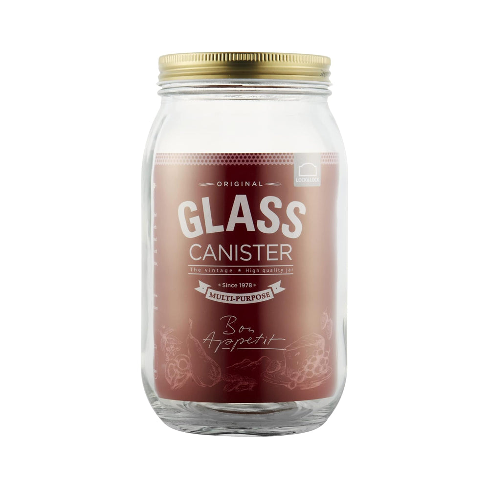 L&L GLASS CANISTER RND 1450ML