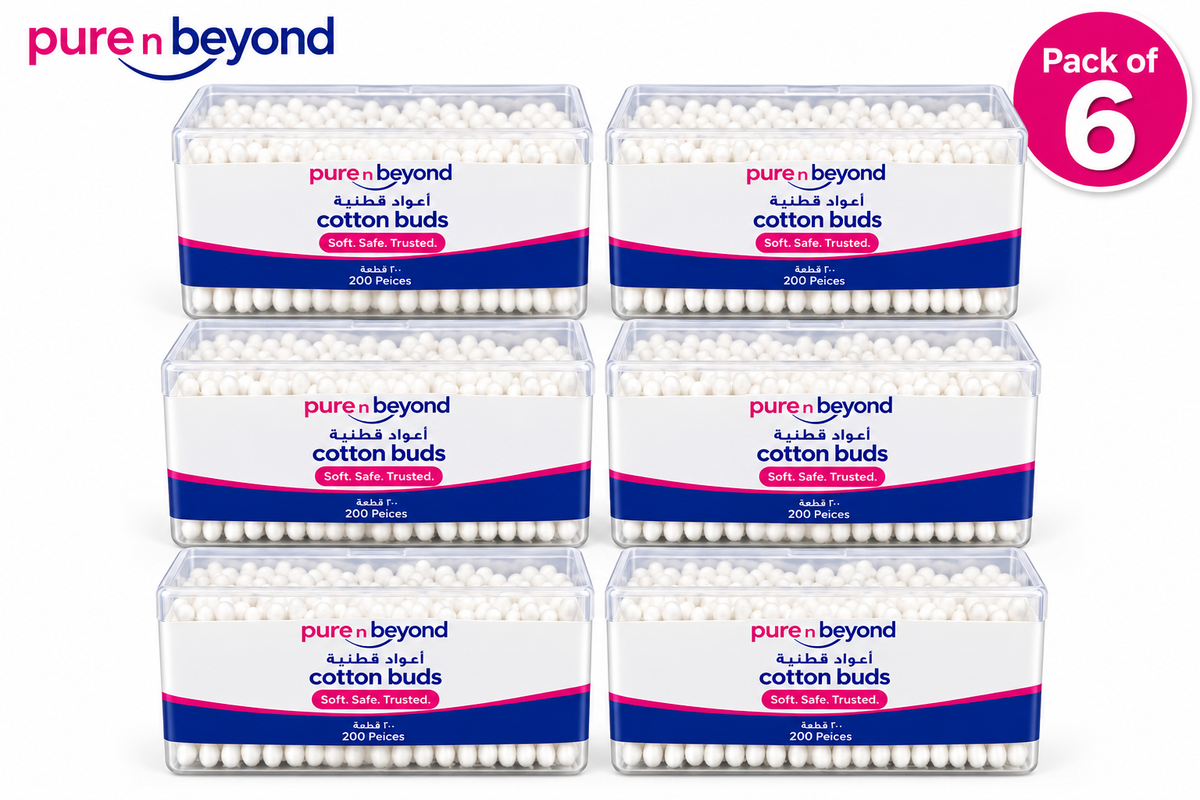 Pure n Beyond Cotton Buds 200pcs-Pack of 6