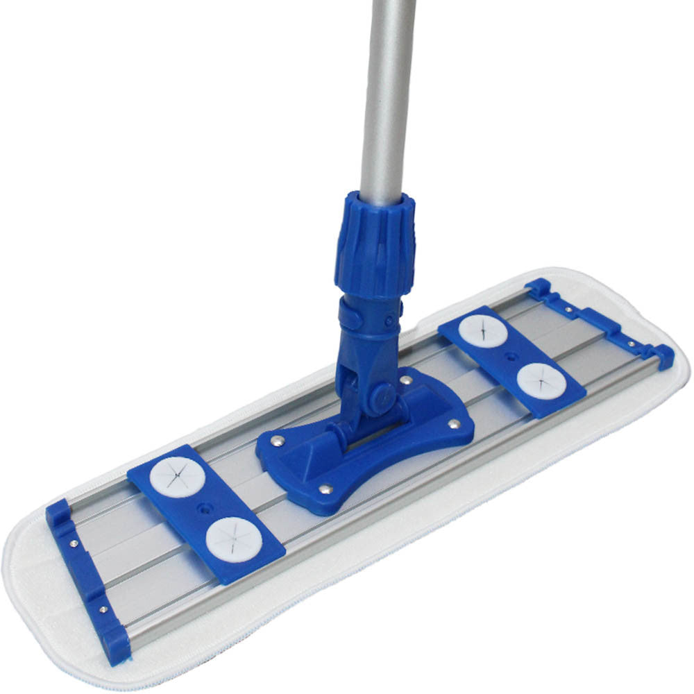 MOP FLAT 40CM WITH ALUMINIUM HDL BLUE