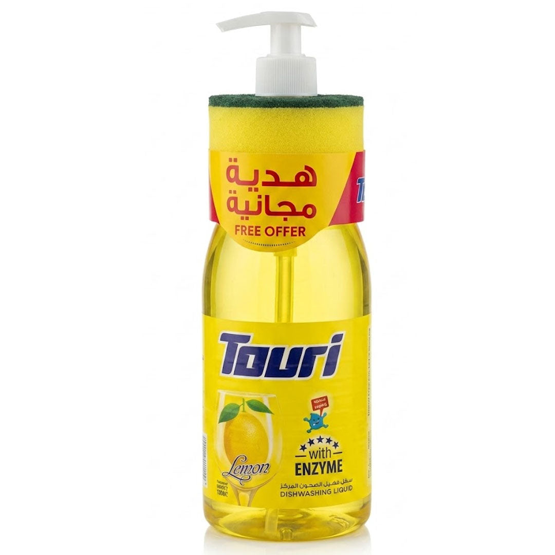 Touri  Dishwashing Liquid 1500 ml Lemon With Enzyme