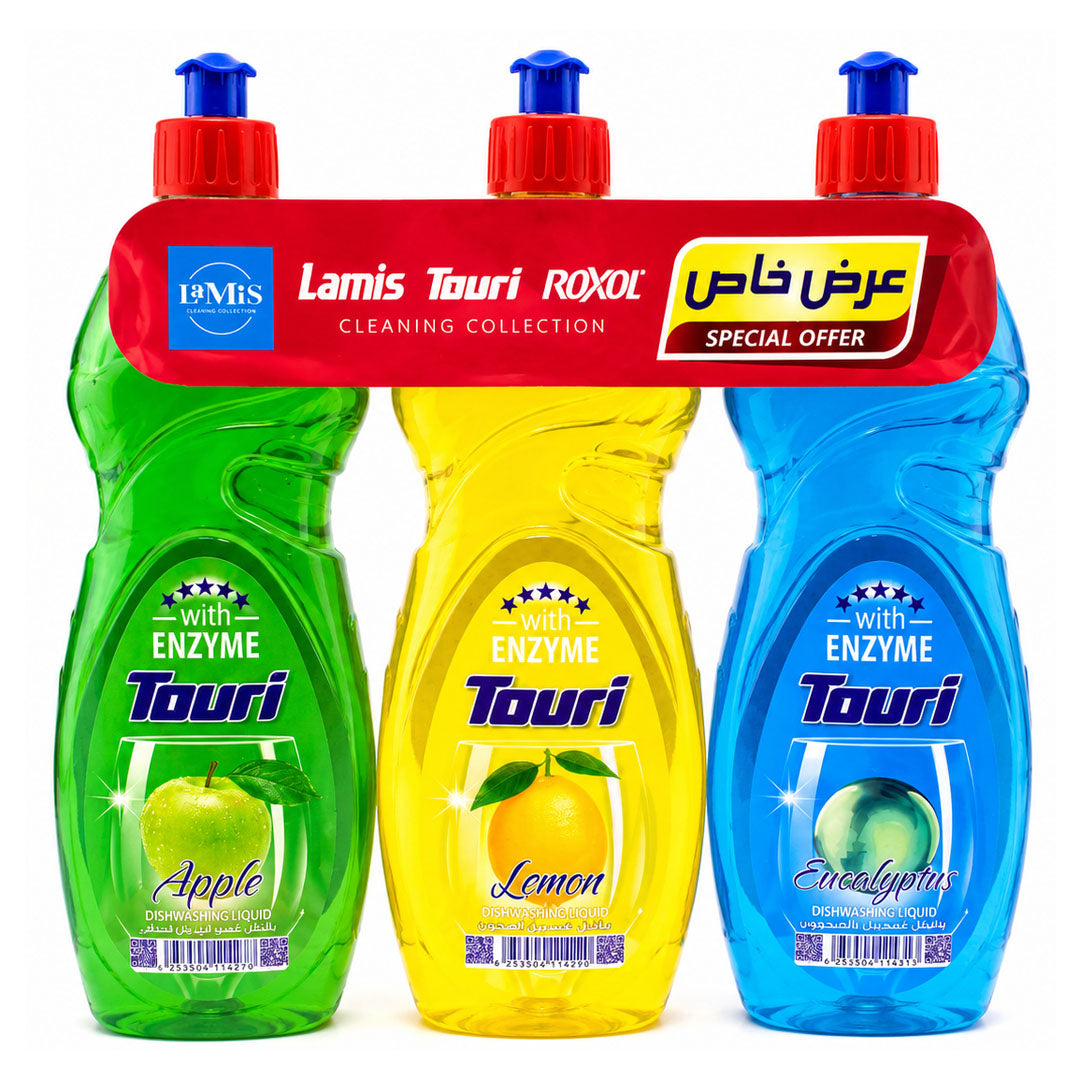 Touri Dishwashing Liquid 600ml Shrink (3 pcs)/Special Offer