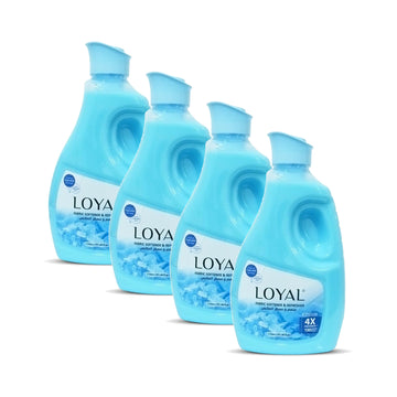 منعم ومنعش الأقمشة لويال ٣ لتر بتلات زرقاء - عبوة من ٤ قطع