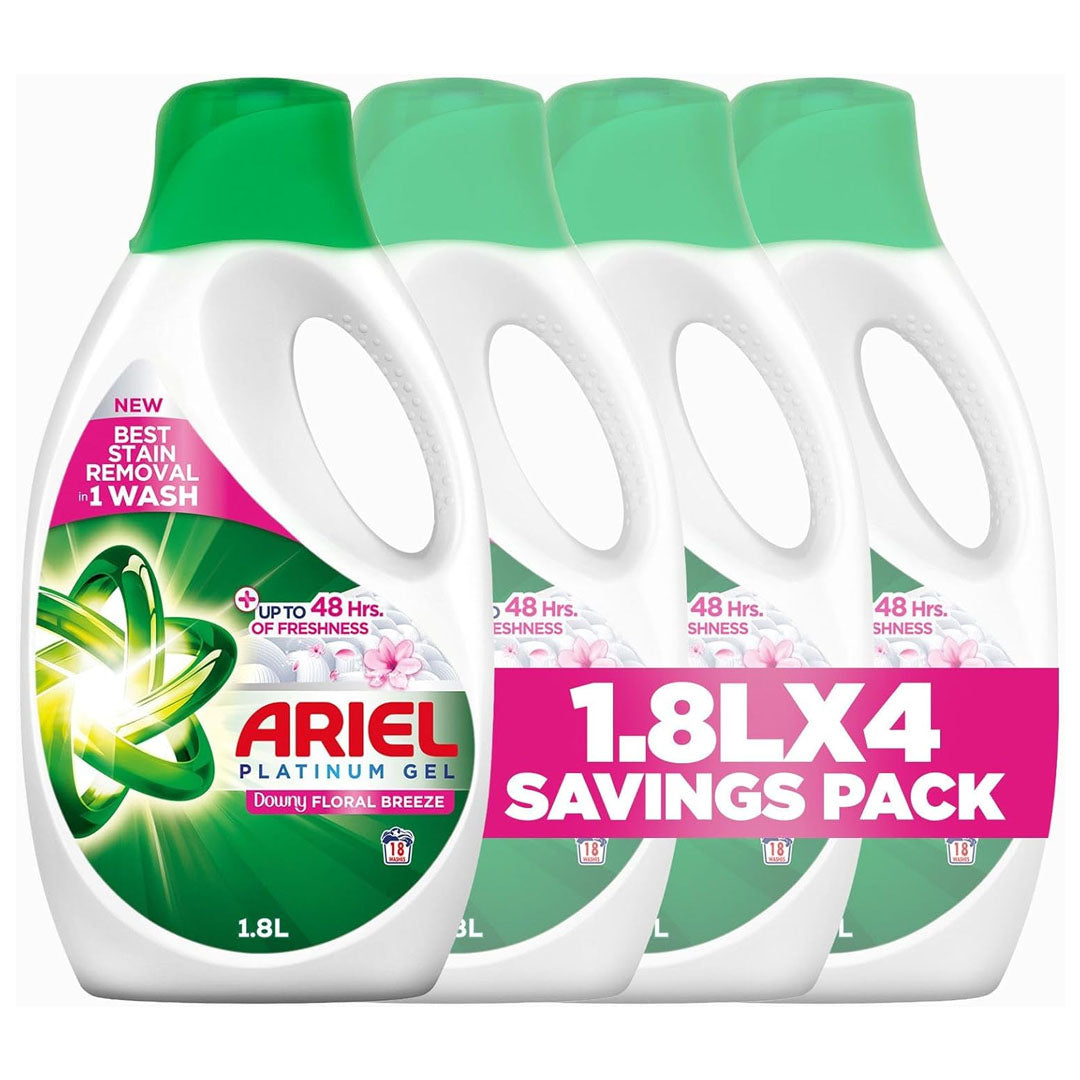Ariel Laundry Gel 1.8L Downy Floral Breeze -Pack of 4