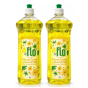 FLO Concentrated Dishwash Citrus Crest 1L  |  Pack Of 2