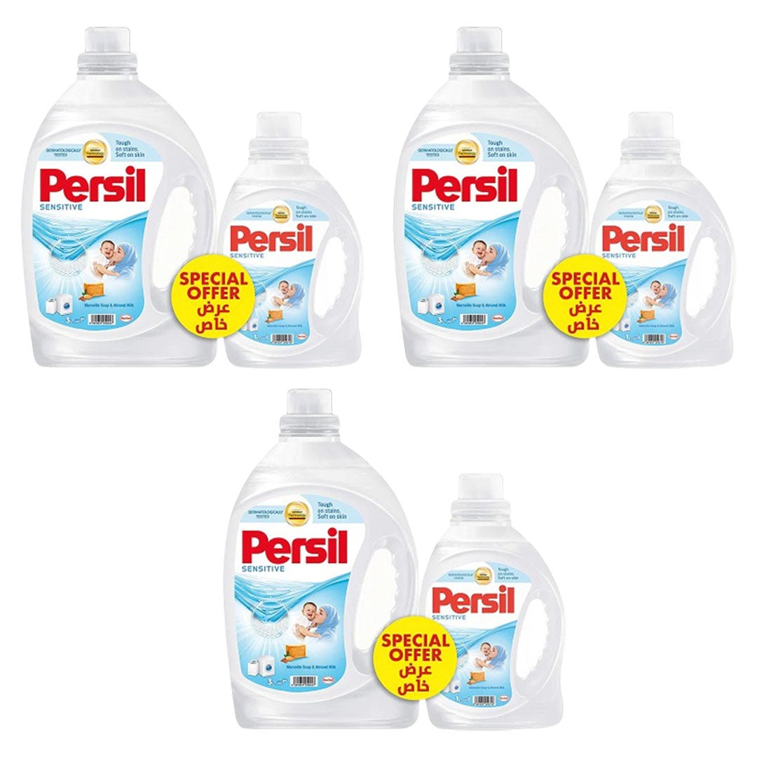 Persil Gel Sensitive 3L+1LT KSA   |   Pack of 3