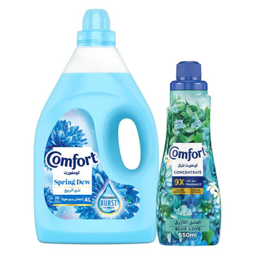 كمفورت ندى الربيع المخفف 4 لتر + بلسم الأقمشة 650 مل