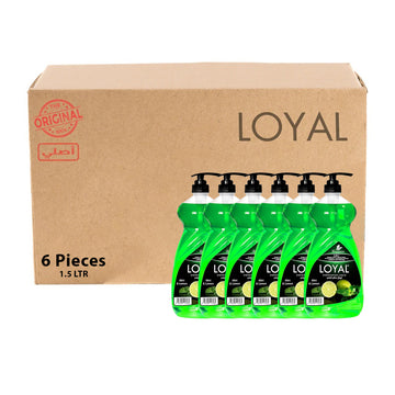 LOYAL Dishwashing Liquid Lime 1.5L | Pack of 6 |
