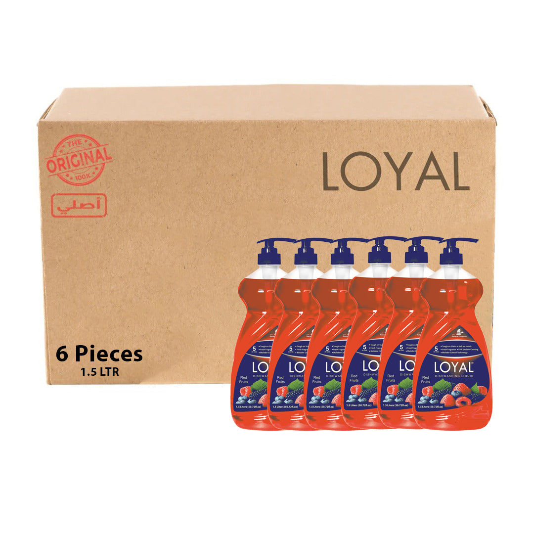 LOYAL Dishwashing Liquid Red Fruit 1.5L | Pack of 6 |