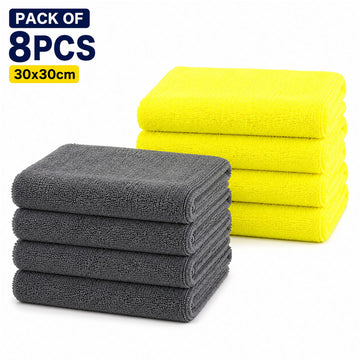 Microfiber Towel 30X30cm 380gsm-Pack of 8