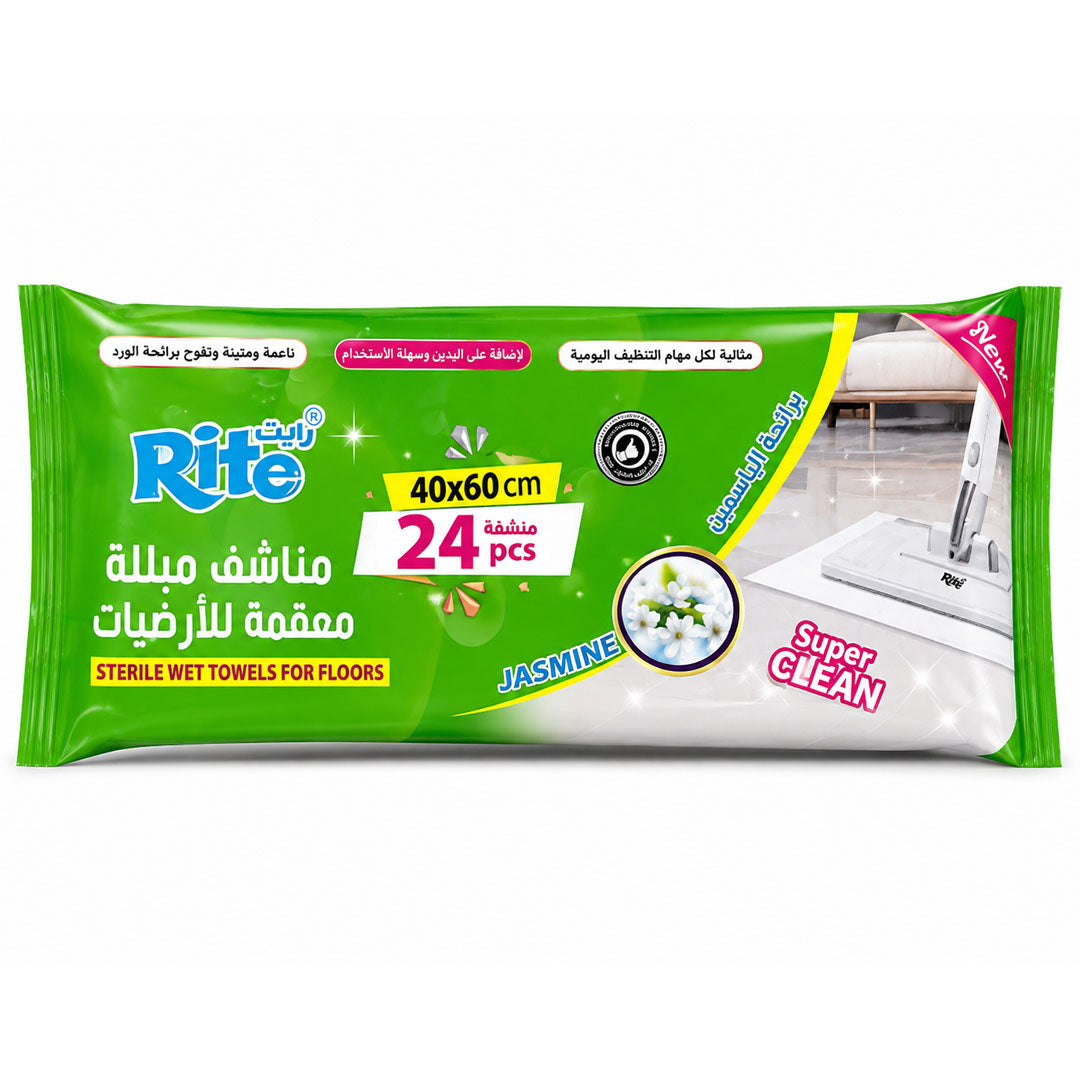 Mop Wipes 40X60 Jasmine 24 Pcs