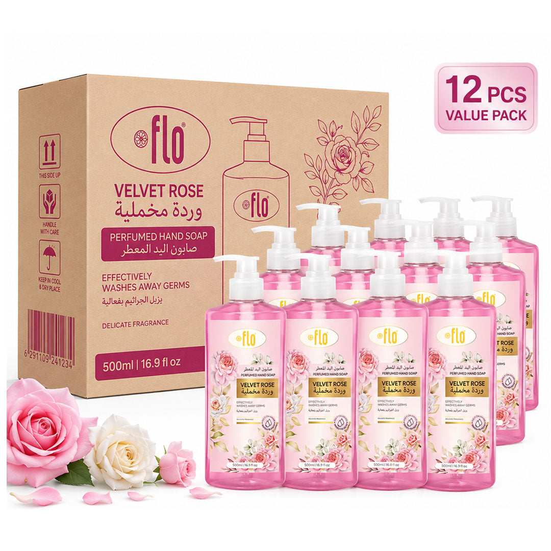 FLO Hand Wash Velvet Rose 500ml-Pack of 12