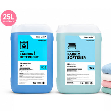 Laundry Detergent M26 | Power Gel 25L Blue + Fabric Softener M24 | French Lavender 25L