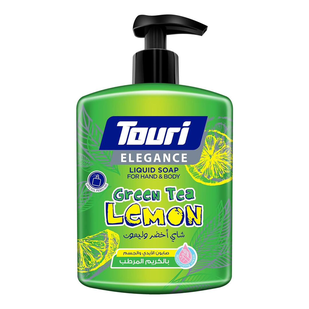 Touri ELEGANCE Liquid Soap Hand & Body 500ml Green tea & Lemon