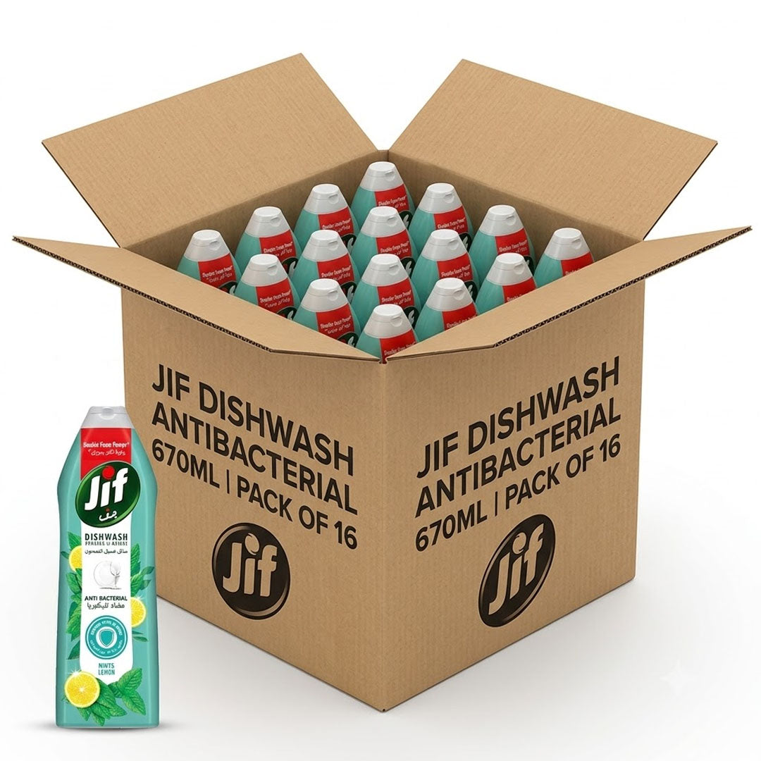 Jif Dishwash Antibacterial 670ML | Pack of 16