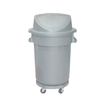 80L Circular garbage can with wheel-base