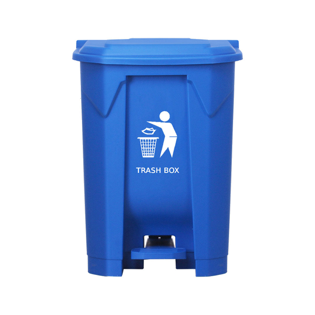 Garbage Can with Pedal 68L Blue