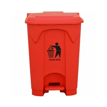 Garbage Can with Lid and Pedal 45L Red