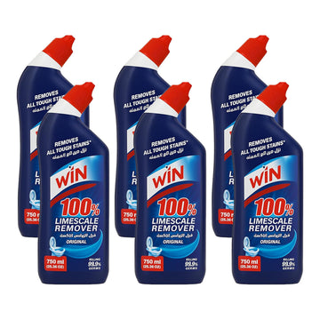Win Limescale Remover Toilet Cleaner, Original, 750ml Pack of 6