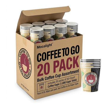 KP Paper Cup 8oz 50pcs ( Coffee to Go )-Pack of 20