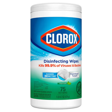 مناديل كلوروكس المبللة برائحة منعشة، 75 منديل مبلل، 474 غرام