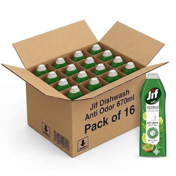 Jif Dishwash Anti Odor 670ml  | Pack of 16
