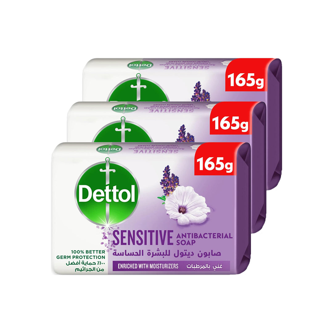 Dettol Soap Sensitive 165g (2+1)pcs