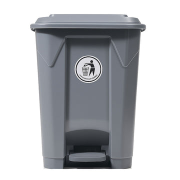 50L Plastic Dustbin with Pedal GREY