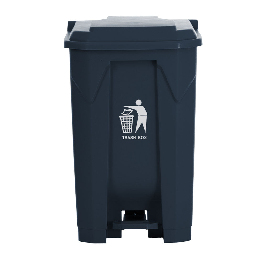 Garbage Can with Pedal 68L Grey